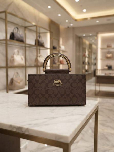 Coach Signature Monogram Top Handle Women's Handbag - Image 3